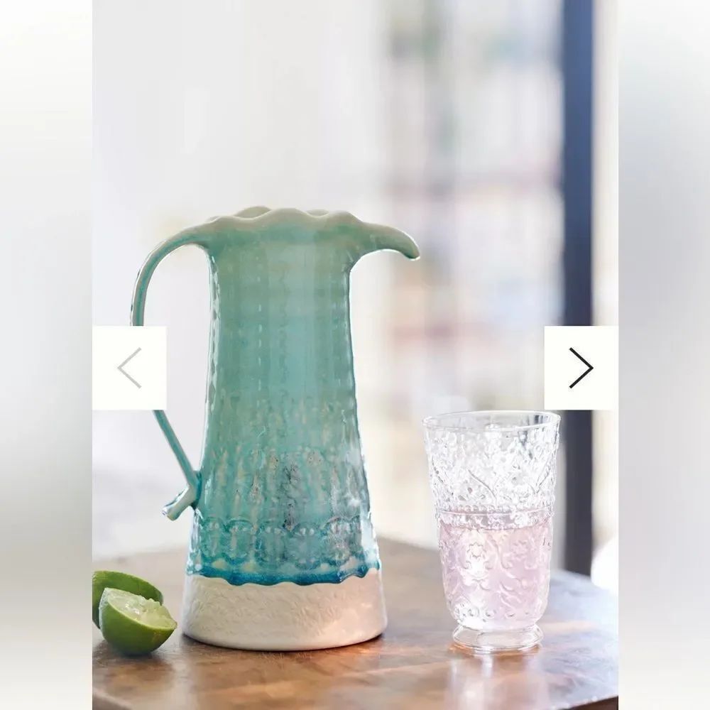 Anthropologie Old Havana Pitcher Color: Mint